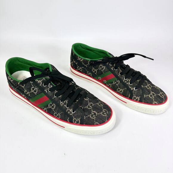 Gucci Denim Tennis 1977 Low Top Sneaker - Men’s 13.5 - Picture 3 of 8